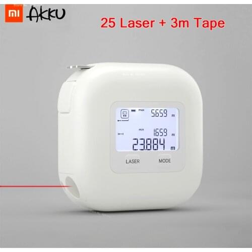 Xiaomi AKKU 2 in 1 Digital Laser Measure Laser Ranging Tape with LCD Display Measuring Tape Laser Rangefinder Measuring Mi Tools