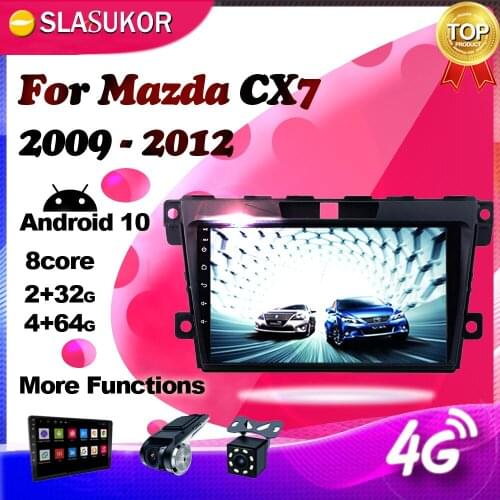Android 10.0 Multimidia Video Player DSP CarPlay Car Radio GPS For Mazda CX7 CX-7 CX 7 ER 2009 2010- 2012 dvd No 2 Din 2Din 4G