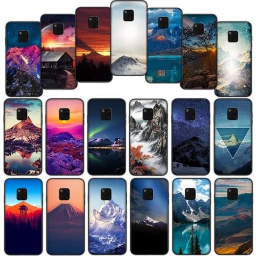 Mountain Forest Clouds Soft Cover Case for Huawei Mate 30 20 Lite Y6 Y7 Pro P Smart Z Plus