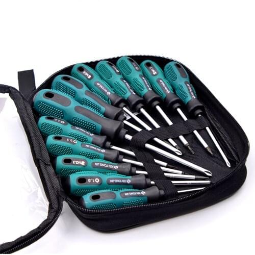 12pcs Screwdriver Set Hand Multi-tool Kit Magnetic Bit Insulated Handle Screw Driver Repair Tools For Home Manual