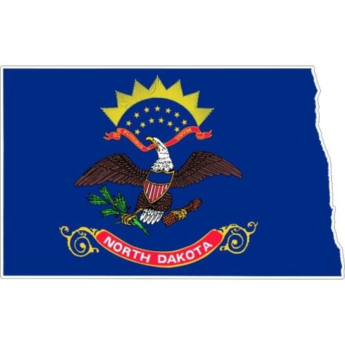 Sticker car moto map flag vinyl outside wall decal macbbook north Dakota usa