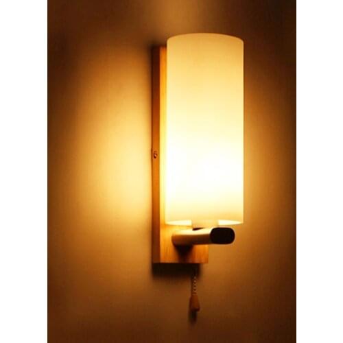 220V Indoor Wall Lamps Bedroom Simple Style Wall Sconces Wall Light Bedding Lamp Luminaria Creative Staircase Living Room Lamp