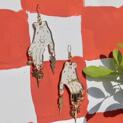 Celestial Palmistry // Tarot Earrings // Celestial Acrylic Earrings