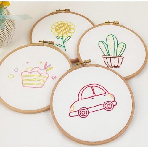 2021 new DIY exercise childrens hands-on ability, embroidery cartoon animal cloth simple three-dimensional ribbon embroidery