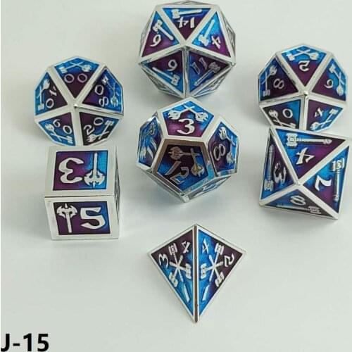 New rpg polyhedral dice playing metal dnd dice set dados rold&d dice dobbelstenen dadi kości do gry d4 d6 d8 d10 d12 d20