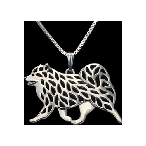 Wholesale cartoon Finnish Lapphund movement necklace New Fashion dog jewelry golden colors plated 12pcs/lot