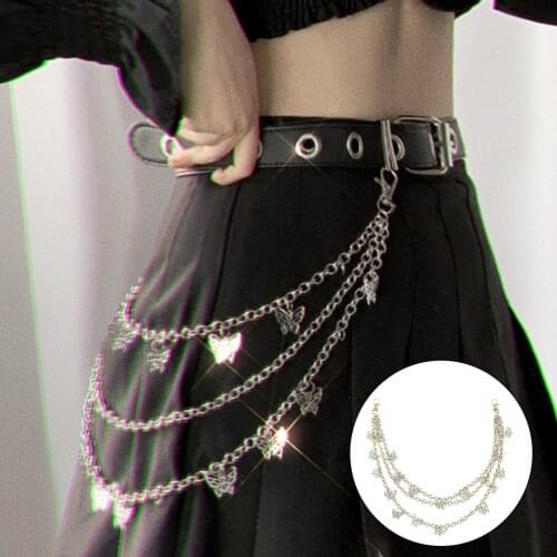 Punk Waist Belt Chain for Women Men Teenagers Trousers Party Travel Street