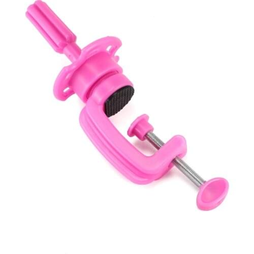 1SET Pink Adjustable Mannequin Holder Wigs Stand For Mannequin Head Hair Hairdressing Doll Training Tools For Hairdressers