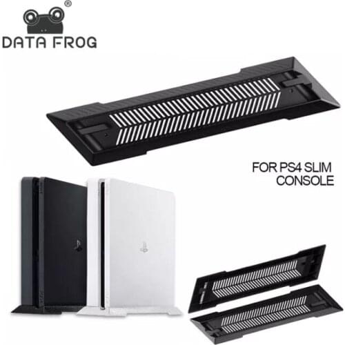 Data Frog Black Vertical Stand For PS4 Slim Console Built-in Cooling Vents For Sony PlayStation4 Slim Console Dock Mount Holder