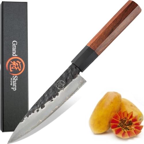 Handmade Petty Knife 145 mm Japanese AUS-10 3 Layers Steel Mini Chef Japanese Kitchen Knife Home Cooking Tools Paring Knife NEW