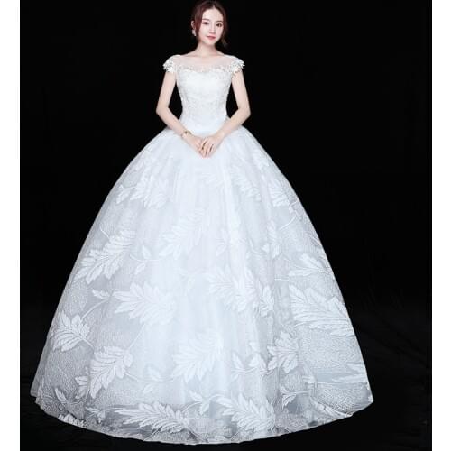 Wedding Dress Bridal Lace Up Embroidery Wedding Dresses New Dress Ball Gowns
