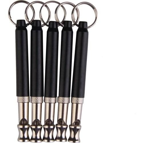 Ultrasonic Dog Whistle Supersonic Pet Animal Dog Sound Repeller Bark Training Whistle Two-tone Flute Puppy Keychain Dog Trainer