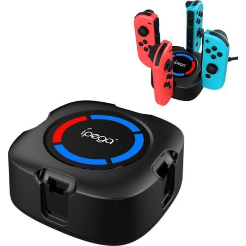 Charging Station for Nintend Switch NS Joy-con Controllers LED 4 in 1 Charger Stand For Nintendoswitch Overcharge Protection