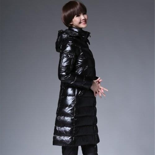 Winter long coat, duck womens hooded jacket, thick, warm, down jacket invierno Mujer
