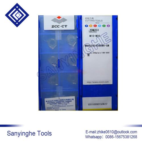 Free shipping high quality 10pcs/lots YBM253 WNHU060408PNR-GM cnc carbide turning inserts