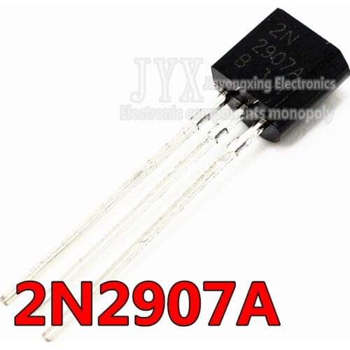 100PCS/LOT 2N2907A triode transistor PNP SILICON PLANAR TRANSISTORS TO-92 0.8A 60V PNP 2N2907