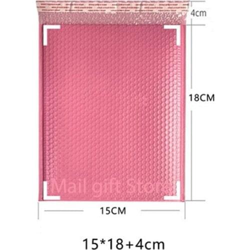 15x18CM 50PCS Mailer Poly Bubble Padded Bubble Mailer Pink Mailing Envelopes For Packaging Self Seal Shipping Bag Bubble Padding