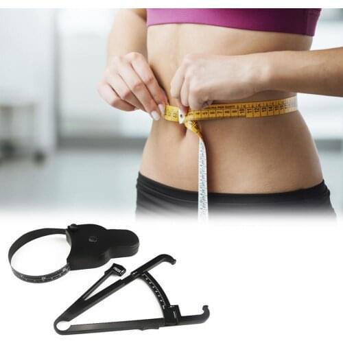 2 Types 1 Set Unique ABS Effective Tape Measure Set Long Lasting Body Fat Caliper Practical for Health