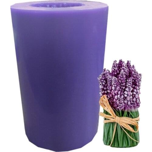 3D Lavender Flowers Soap Epoxy Resin Mold Ornaments Casting Silicone Mould DIY Crafts Plaster Candle Making Tool