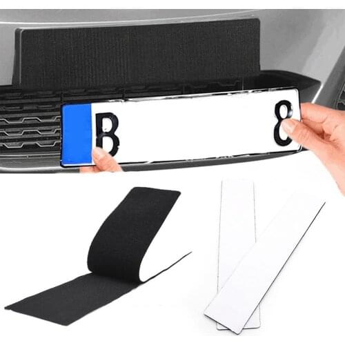 4Pcs/Set License Plate Adhesive Number Plate Holder Weather-proof Durable Frameless License Plate Holder for Exterior Accessorie