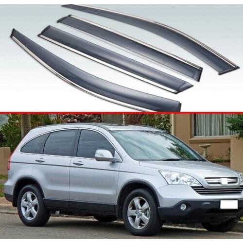 For Honda CRV CR-V 2007 2008 2009 2010 2011 Plastic Exterior Visor Vent Shades Window Sun Rain Guard Deflector 4pcs
