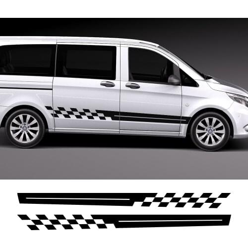 2pcs Car Side Stickers For Mercedes Sprinter Benz Vito V Class Berlingo Fiat Ducato Renault Automobiles Car Tuning Accessories