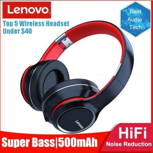 Lenovo HD200 Wireless Bluetooth-compatible Headphone Foldable Computer Headsets Noise Cancelling Sports Stereo Gaming