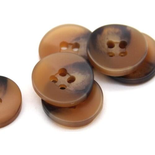 28mm Large Resin Imitation Horn Pattern Buttons For Clothes Brown Suit Coat Windbreaker Decorative Sewing Accessories Wholesale