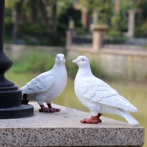 Nordic Creative Resin pigeon garden Decorative ornaments outdoor balcony Simulated animal bird Home Decoration figurines
