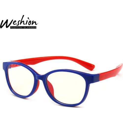 Kids Anti-blue Light Glasses Children Optical Double Color Frame Transparent Prescription Glasses Anti Glare Computer Glasses
