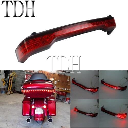 Red Lens Motorcycle Taillight LED Brake Lamp Tour Pack Tai Light For Harley Touring Road Tri Glide Ultra Limited FLHTK 2014-2018