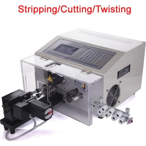 SWT508-NX2 wire 3 in 1 stripping cutting twisting machine digital automatic cable cutter 220V 110V