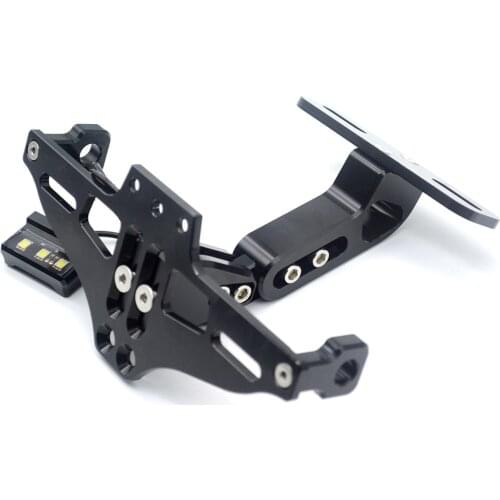 Motorbike Adjustable Angle Aluminum License Number Plate Holder Bracket Universal For Yamaha FZ1 FZ6 Fazer FZ8 FZ6R XJ6 MT-07 M