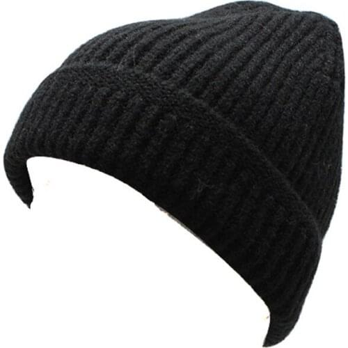 New Winter Hat for Women men Rabbit Cashmere Knitted Beanies Thick Warm Vogue Ladies Wool Angora Hat Female Beanie Hats