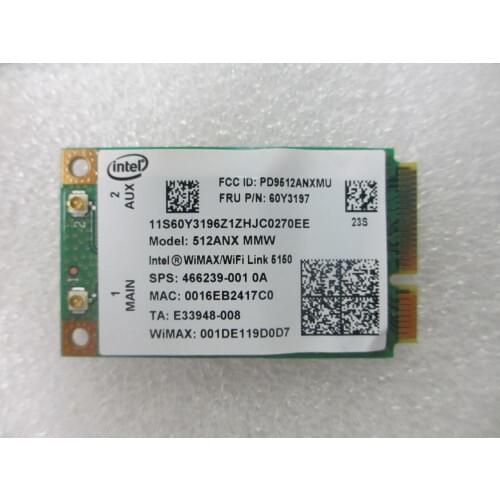 NEW dual band 2.4G / 5G Wireless Wifi Wimax Link 5150 512ANX MMW for Lenovo Thinkpad FRU 60Y3197
