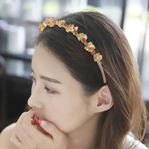 Hair Hoop Hairbands Hairband French Style Elegant Women Charming Rhinestone Design Hair Hoop for School Hairband Party Headwear