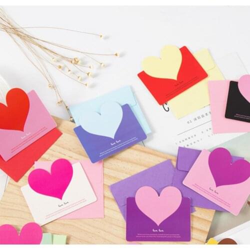 Wedding Card Greeting Card Foldable Visual Effect Paper Creative Heart Pattern Blessing Card Valentines Day Holiday Card Party
