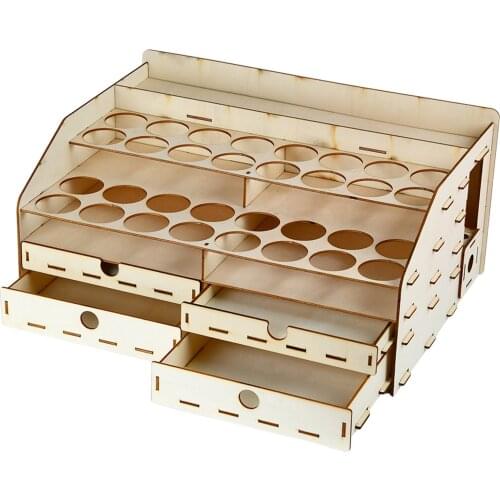 Module Paint Tool Stand Rack with 4 Drawer Cabinet 16.5x11.8x7.681in