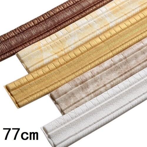 3D Foam Wall Edge Strip Stickers Self Adhesive Waterproof Baseboard Corner Waist Line Sticker Wall Trim Line Skirting Border