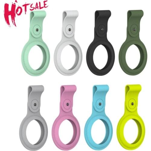 Silicone Buckle Anti Lost Keychains Key Rings Keyring Decoration For Apple Airtags Locator Protective Sleeve Sport Plastic Shell