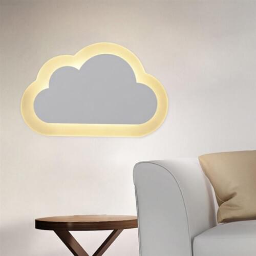 8W Modern LED Wall Lights Clouds Wall Sconce Lamp For Bedroom Study Room Foyer Acrylic Home Decoration Warm White and white