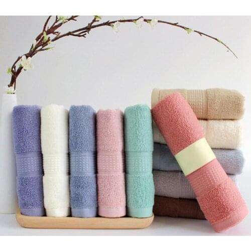 Pure Cotton Super Absorbent Large Towel Bath Towel 33cm x 72cm Thick Soft Bathroom Towels Comfortable Beach Towels 12 Colors