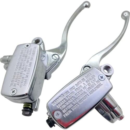 Universal Chrome 7/8" 22MM Motorcycle Handlebar Hydraulic Master Cylinder Brake Clutch Levers For Yamaha VMAX 1200 XJR1200 1300