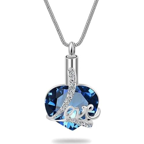 High Quality Love Locket Cremation for Asehs Urn Necklace Pendant Keepsake Heart Memorial Jewelry