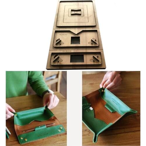 Japan Steel Blade 4pcs/set Leather dies for DIY leathercraft pencil case wallet tray design die mould hand punch tool 210*110mm