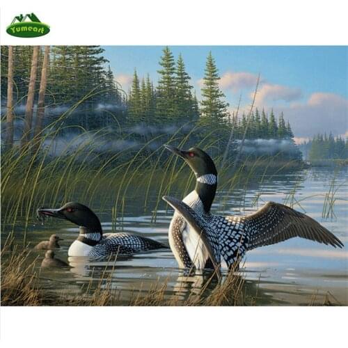 YUMEART DIY Diamond Embroidery Water Duck Diamond Painting Cross Stitch Rhinestone Mosaic Home Decoration Handicrafts Tools