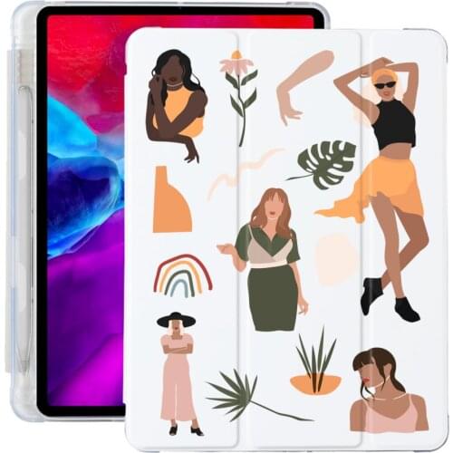 Female social media illustration For iPad 10.9 inch Air 4 2020 8th 10.2 inch 12.9 inch Pro 2018 Mini 4 5 Smart protective sleeve