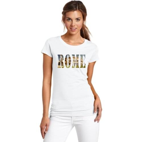 Tourist City Rome Design Women T Shirt Short Sleeve Casual T-shirt Harajuku Tops O-neck Tshirt Tees Camisetas Femme