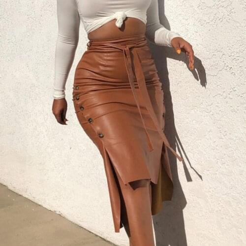 Women Solid Color Pencil Skirt Sexy Solid Color Fashion Elastic High Waist All-match Skin-friendly Knee Length Pencil Skirt