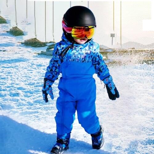 Winter Baby Boy Ski Suits Windproof Kids Girls Snow Sets 2019 One Piece Children Clothes Hooded Fleece Toddler Jumpsuit